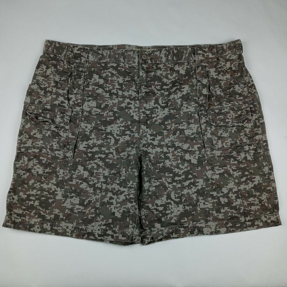 CABELA'S 7-Pocket Hiker Shorts Camo Cargo Pockets Camouflage Men's Size 46